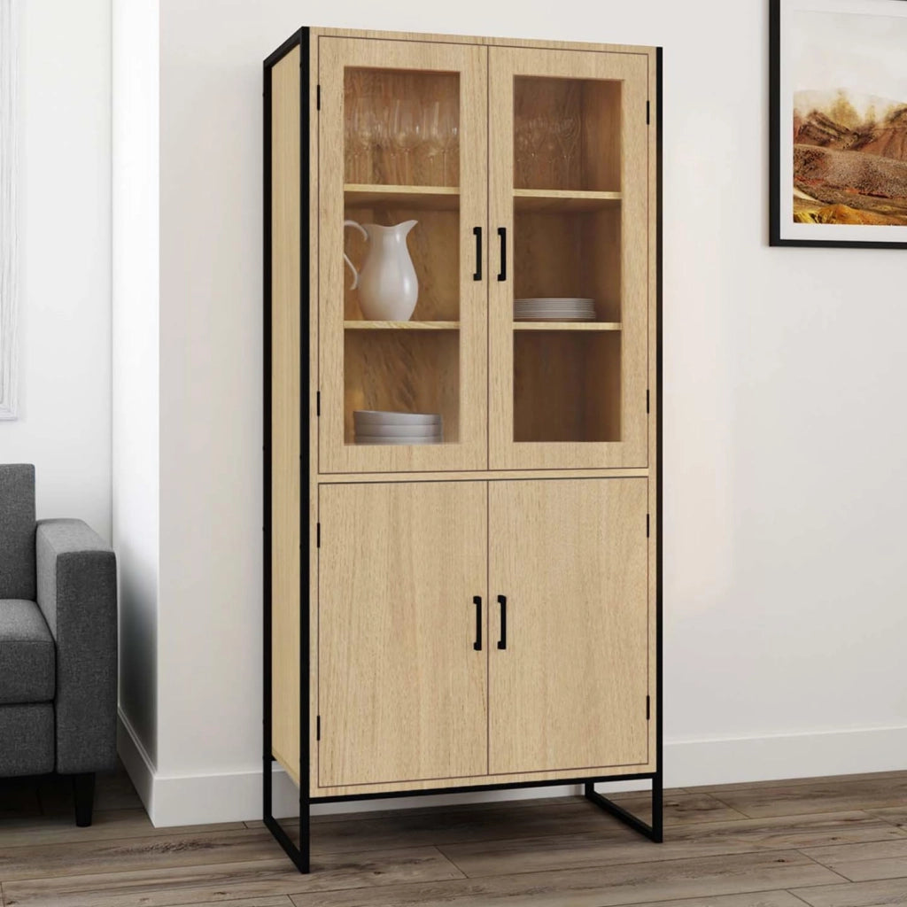 DETROIT Mueble de porcelana de diseño industrial de 4 puertas H. 176 cm