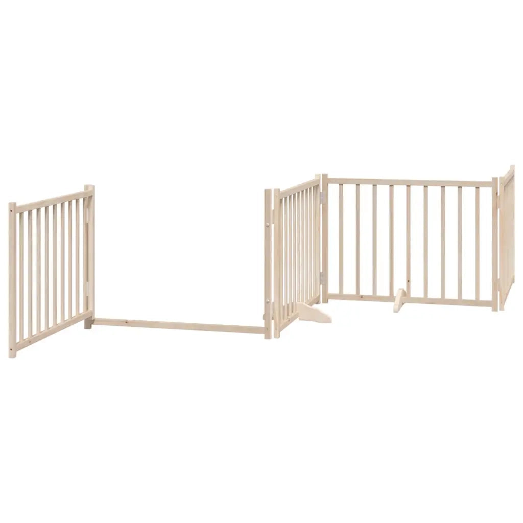 Cancello per Cani Pieghevole 6 Pannelli 480 cm Legno di Pioppo CFW7724824