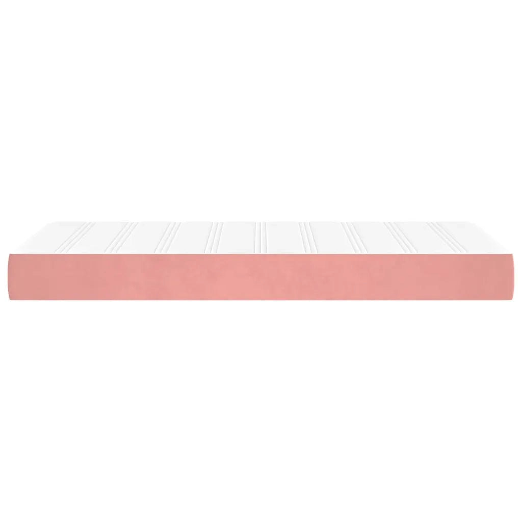 Materasso a Molle Insacchettate Rigidità Media Rosa 90x190x20 cm in Velluto 347713