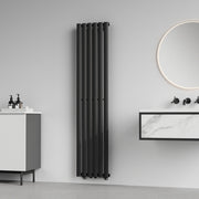 Termosifone Nore ad Acqua Calda Pannello Singolo con Elementi Tubolari 160 x 36 cm Nero [neu.haus]