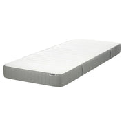 Materasso matrimoniale in schiuma di gel dura e compatta con rivestimento sfoderabile e cerniera di sicurezza 80 x 200 cm bianco e grigio