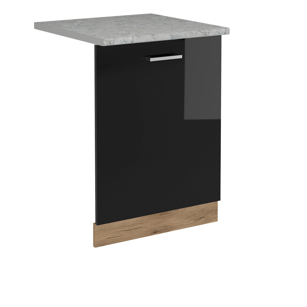 Vicco Pannello frontale della lavastoviglie Nero lucido 60 cm , PL Marmo