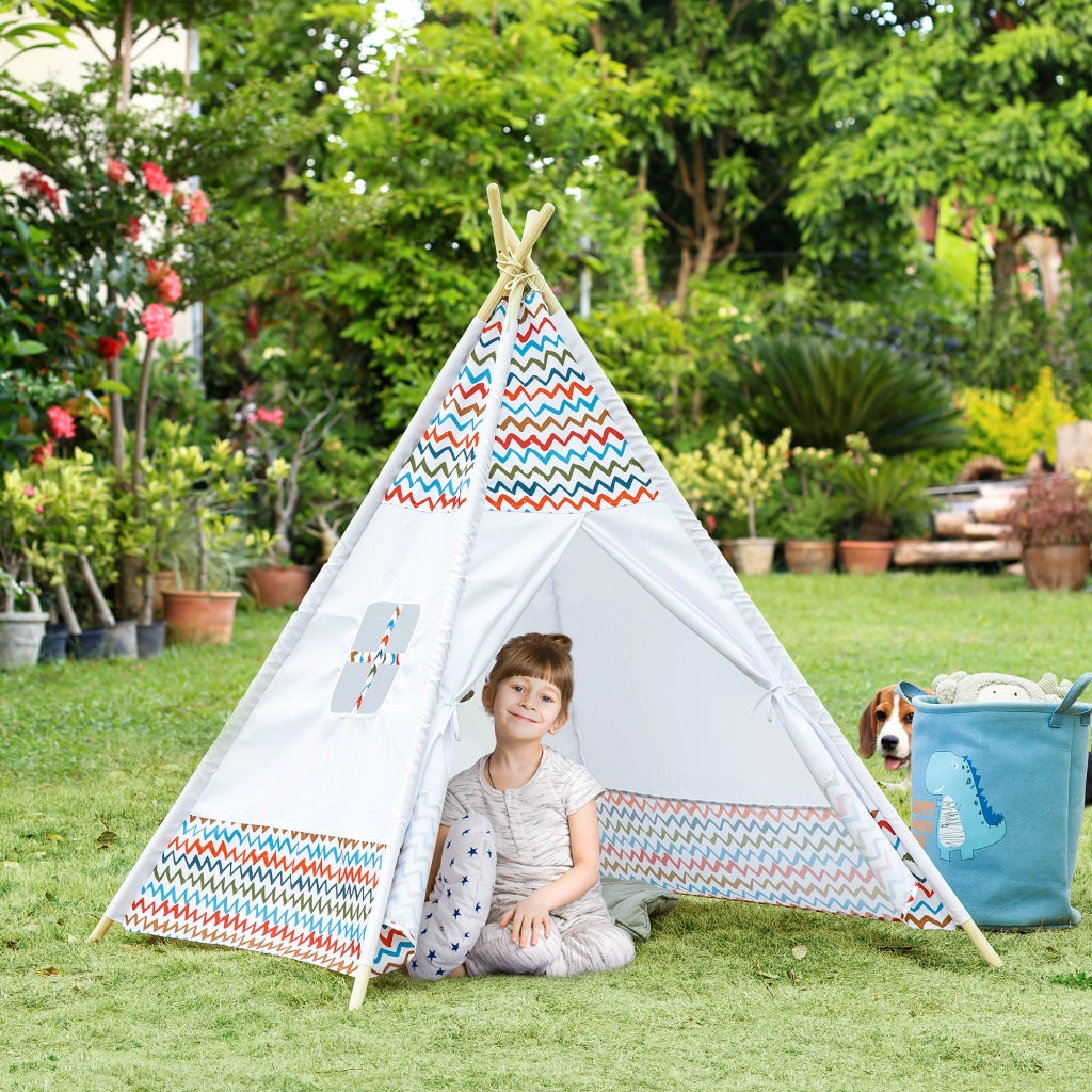 Casetta in Legno per Bambini Tipi ¨C zephmum ¨C Bianco 120x120x155 cm