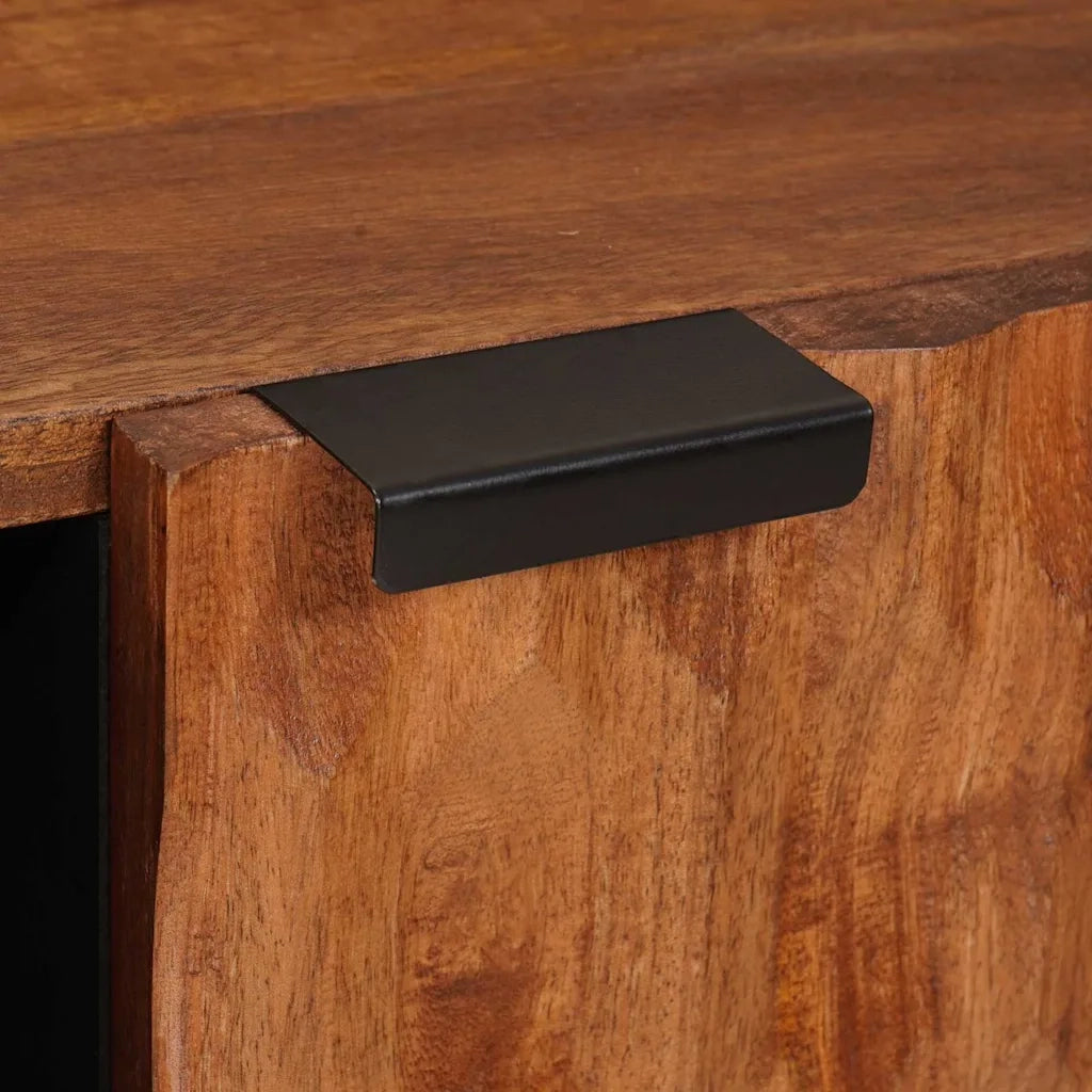 Mobile TV con porta Finitura Marrone Acacia 80 x 33 x 46 cm