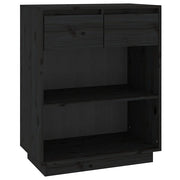 Mobile Consolle | Tavolo d'Ingresso Nero 60x34x75 cm in Legno Massello di Pino