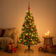 Albero di Natale Artificiale con Palline 120 cm 150 LED 3461325