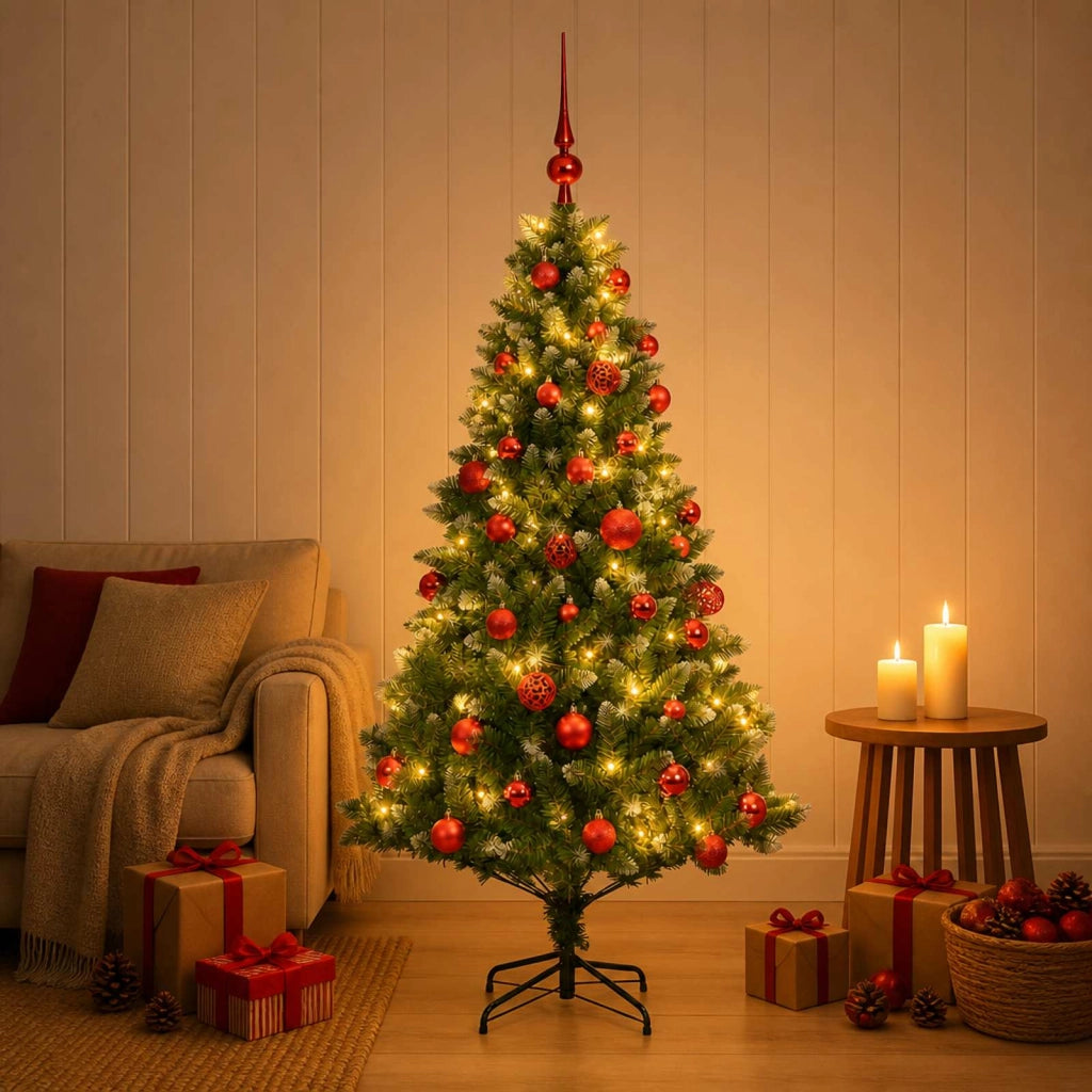 Albero di Natale Artificiale con Palline 120 cm 150 LED 3461325