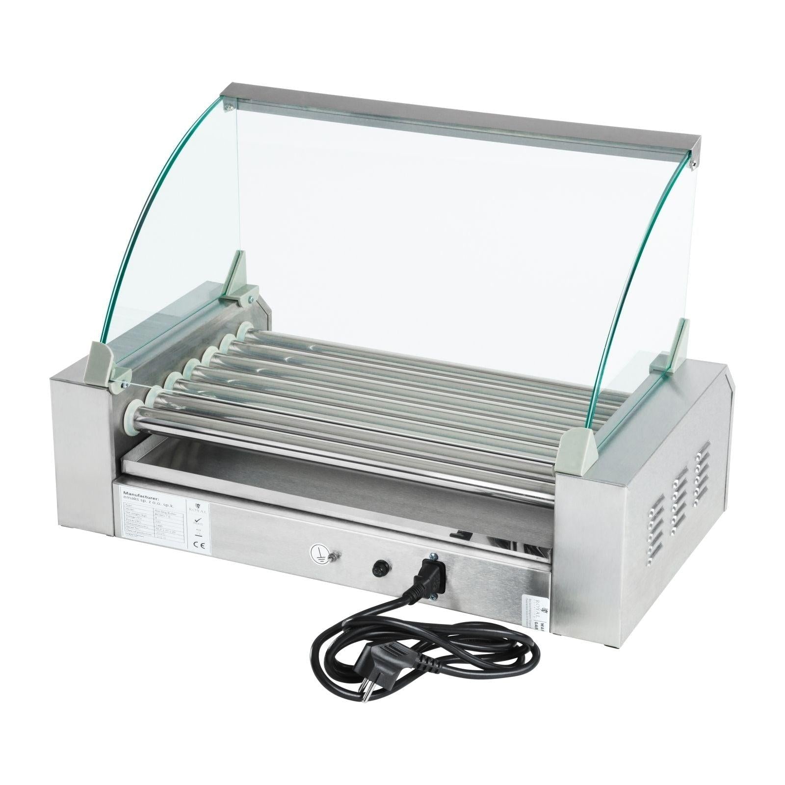 Macchina professionale per hot dog in acciaio inox 12 salsicce 1.400 watt 3614090