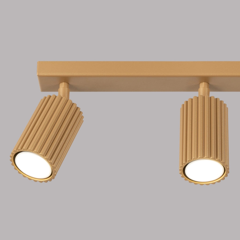 Plafoniera moderna oro su barra 45 cm 3xGU10 orientabili