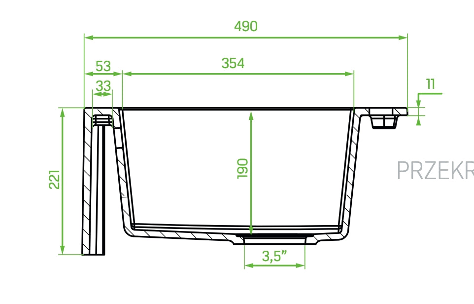 Lavello a Vasca Singola con Flangia Visibile– Eleganza e Funzionalità per la Tua Cucina