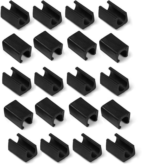 Fili di protezione per pavimento 20 pezzi - Antiscivolo - Forma conica - Duraturo - Diametro 12 mm - Nero - Protezioni per mobili