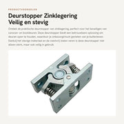 Stopperatura per porte esterne - Ferro di arresto per porte - Piastra di sostegno per porte - Sostegno per porte esterne - Sostegno per porte di caravan - Viti in acciaio inox - Supporto per porte
