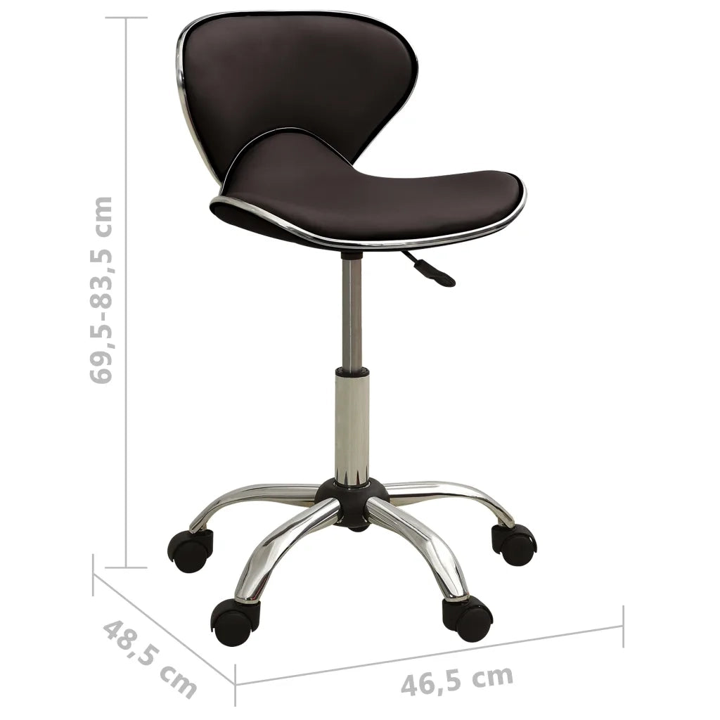 323676  Salon Spa Stool Brown Faux Leather 323676