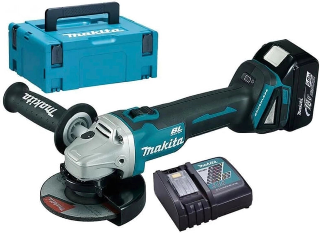 Smerigliatrice angolare 18 V LXT Ø125 mm (1 x 5,0 Ah) in MAKPAC - MAKITA DGA504RT1J