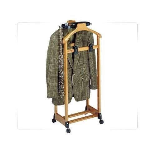 Foppapedretti 9900395003 IlMettinsieme Indossatore Servomuto Legno Faggio Due Spalle Porta Pantaloni Portascarpe Rotelle colore Naturale