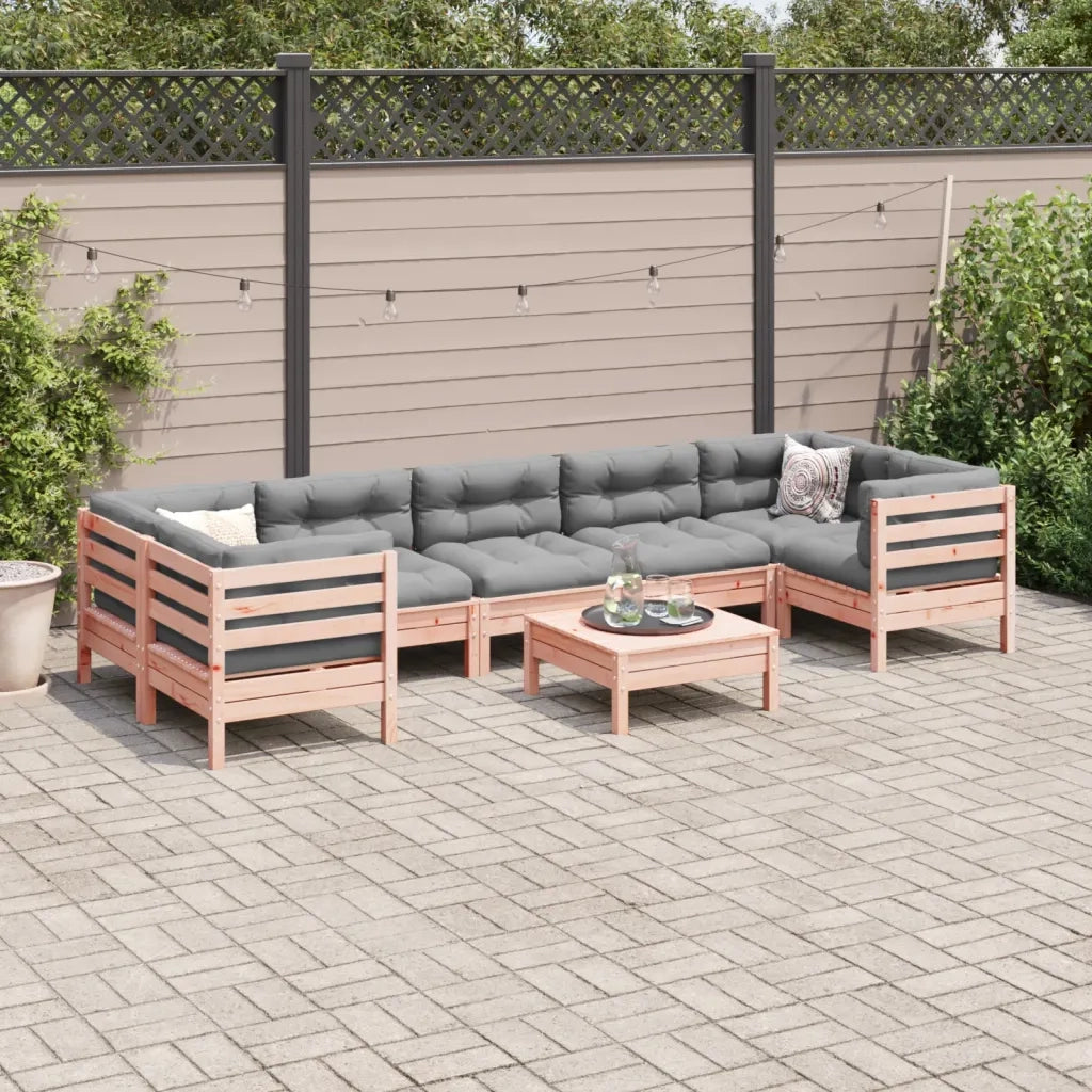 Set Divani da Giardino 8 pz con Cuscini Massello Abete Douglas 3299340