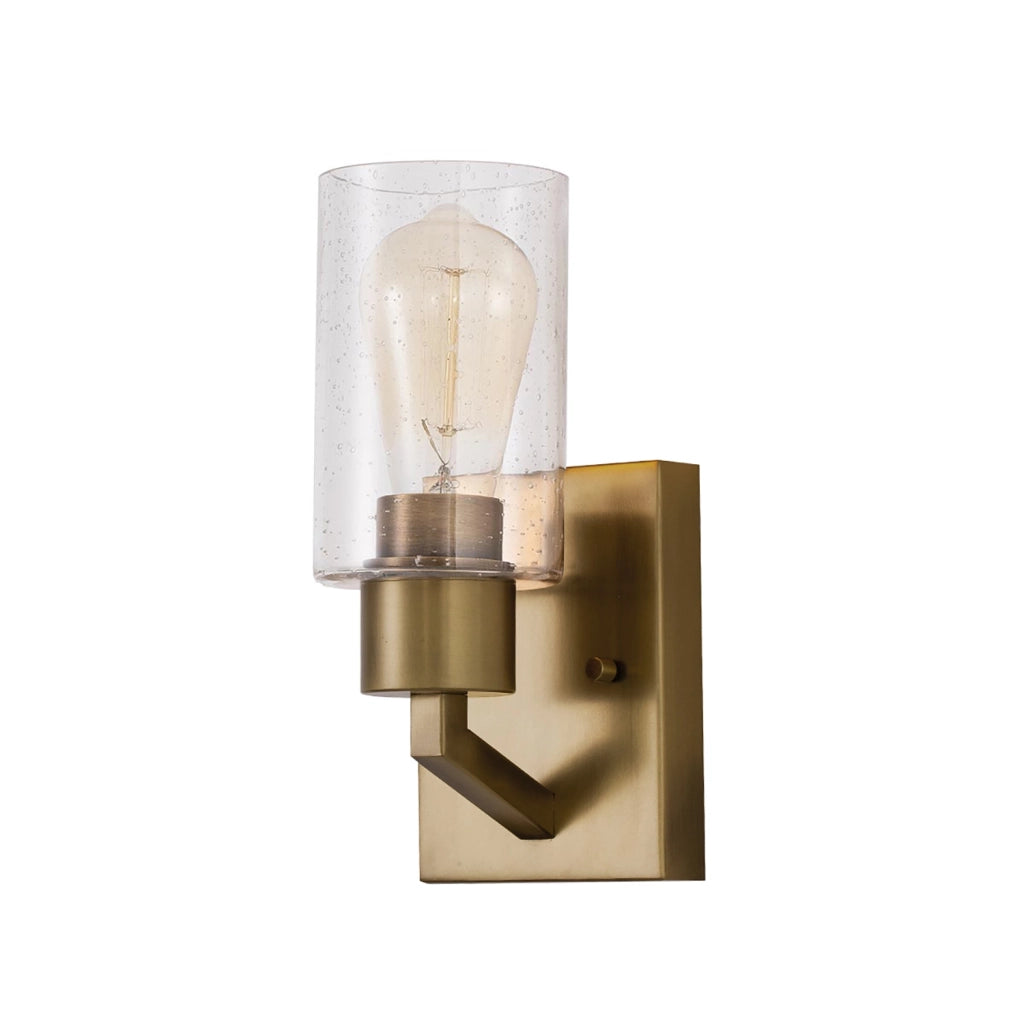Applique Contemporanea Deryn Acciaio Ottone Naturale 1 Luce E27
