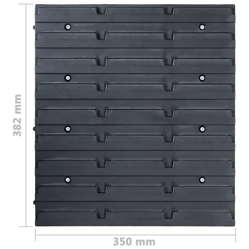 Kit Contenitori di Stoccaggio 96 pz con Pannelli a Parete Blu CFW9620548