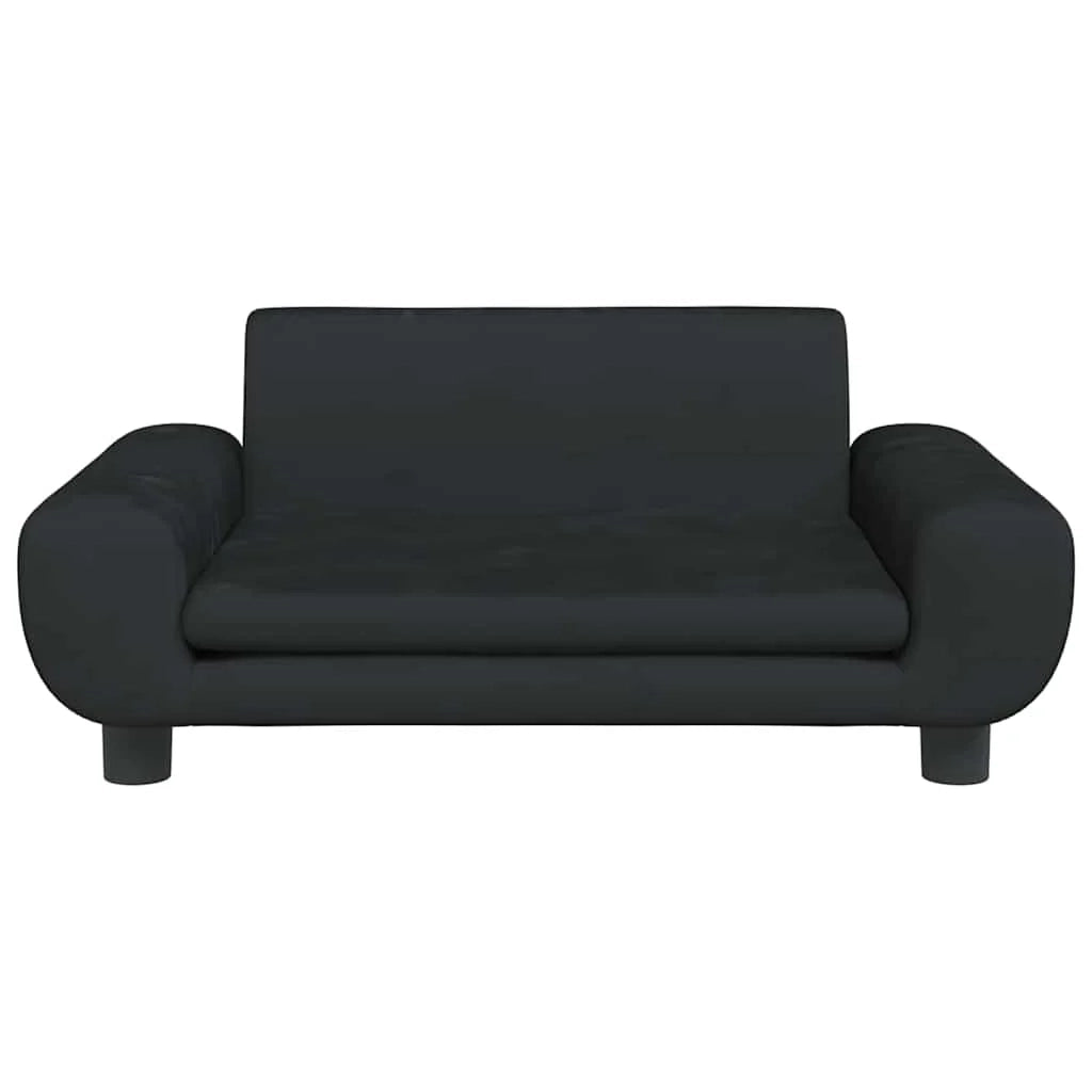 Cuccia per cani comoda 70 x 45 x 33 cm velluto nero 02_0042877