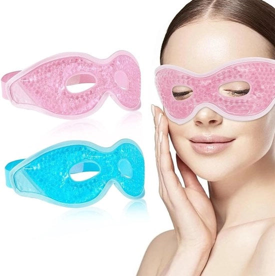 Oggetto rinfrescante per gli occhi 2 pezzi - Gel per maschera occhi per terapia calda e fredda - Elastico regolabile - Casa, Ufficio, Viaggio