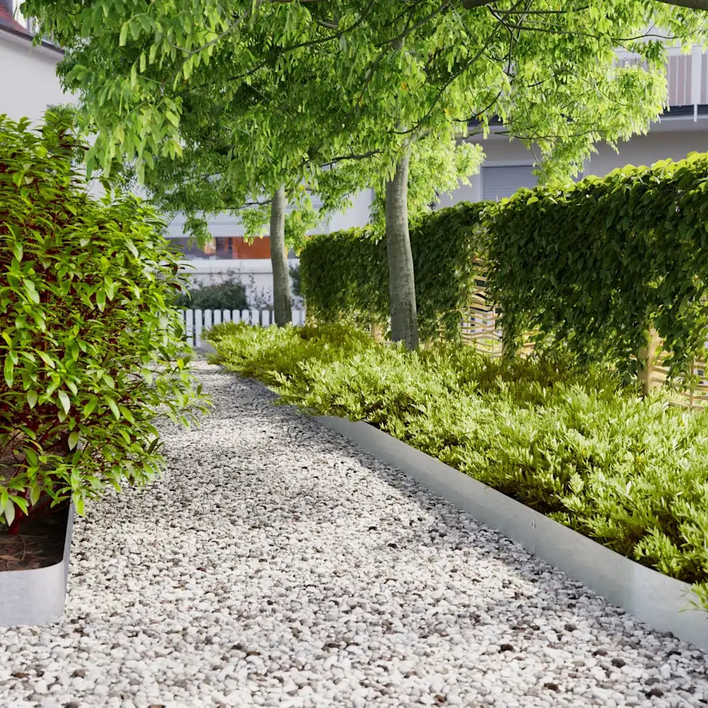 vidaXL Bordure per Prato 10 pz 15x103 cm Acciaio Zincato