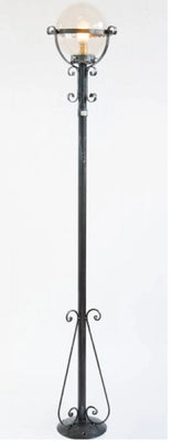 LAMPADE LINEA TAVERN LAMPIONE CM. 200 IN FERRO BATTUTO E VETRO SOFFIATO