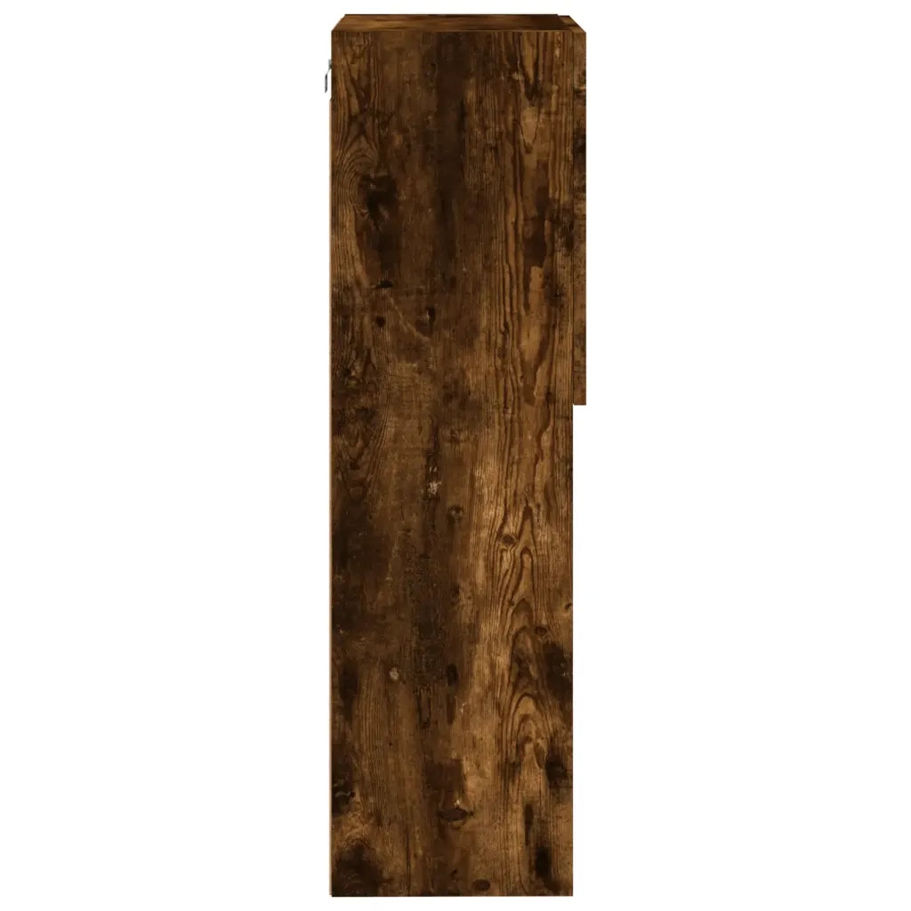 Mobile TV con Luci LED Rovere Fumo 40,5x30x102 cm 837061
