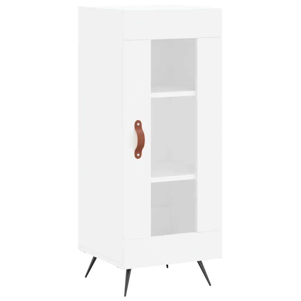 Credenza-Buffet-Armadio da cucina Bianca 34,5x34x180 cm in Legno Multistrato 892022