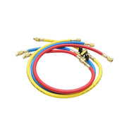 Kit tubo flessibile con rubinetto 90 cm 3 colori per carica freon R-410a