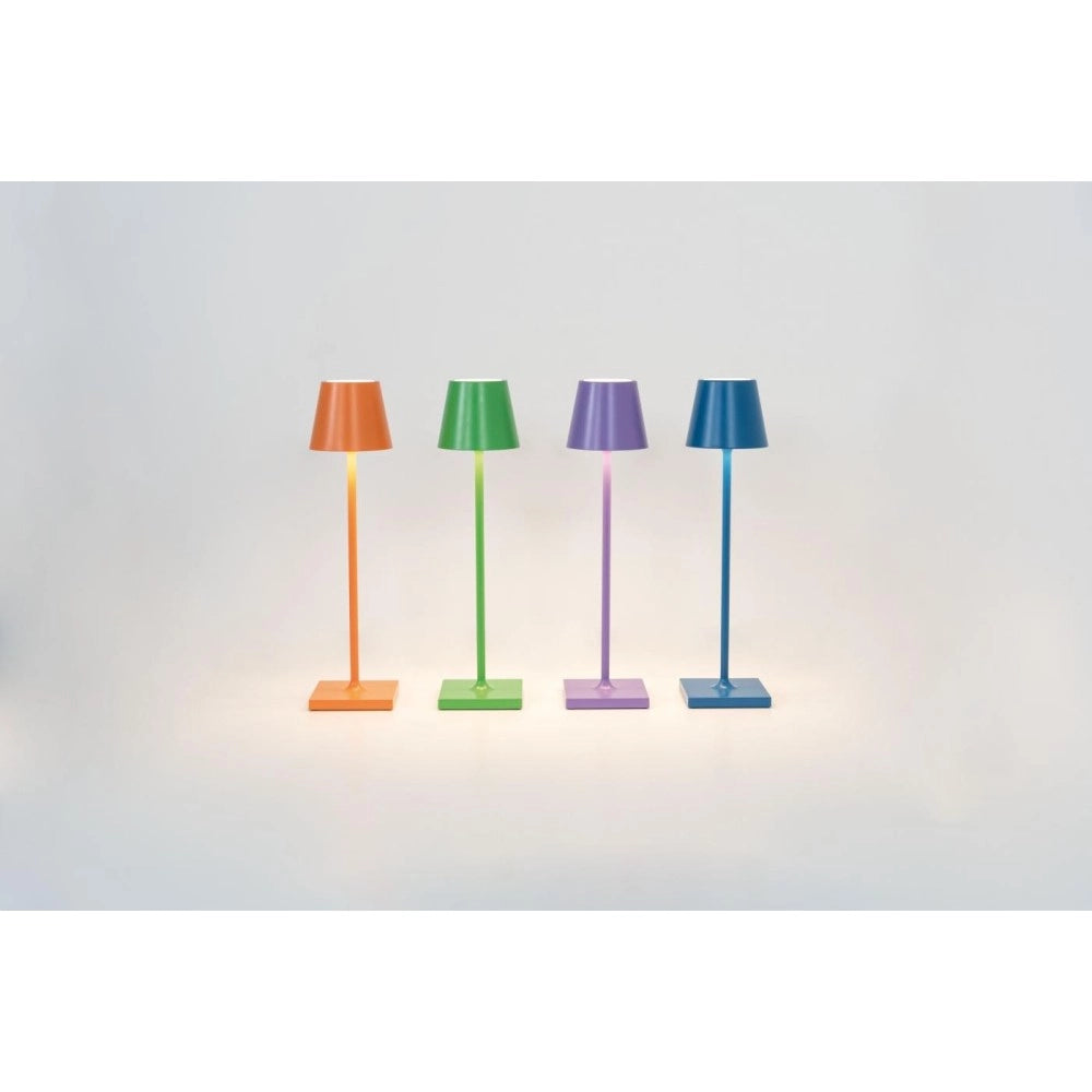 Lampada a led da tavolo Poldina Pro Micro Nero ricaricabile e dimmerabile con batteria fino a 12 ore