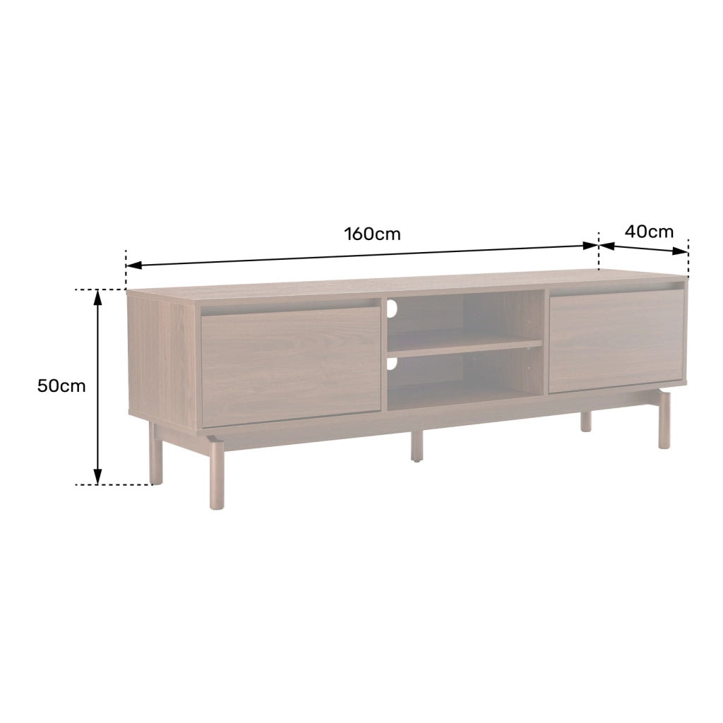 Mobile TV in legno scuro 160cm SARAH