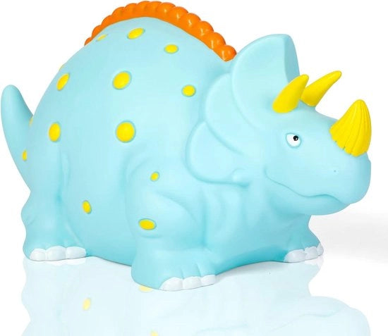 Gigantesco contenitore Triceratops - cassaforte dinosauro per bambini - impermeabile - regalo di compleanno per ragazzi e ragazze - decorazione per la casa - blu