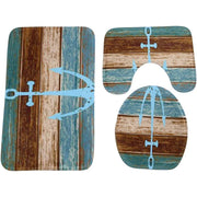 Ounona 3 pezzi tappetino da bagno set nautical anchor tappetino