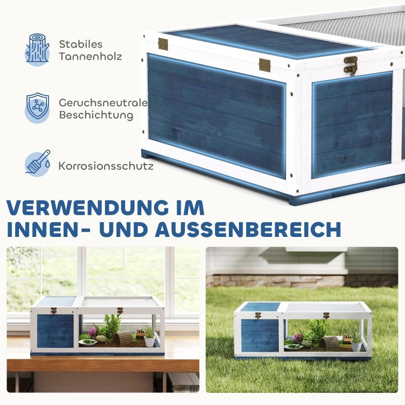 CASA PER TARTARUGHE 91 x 60,5 x 32 cm Legno Blu