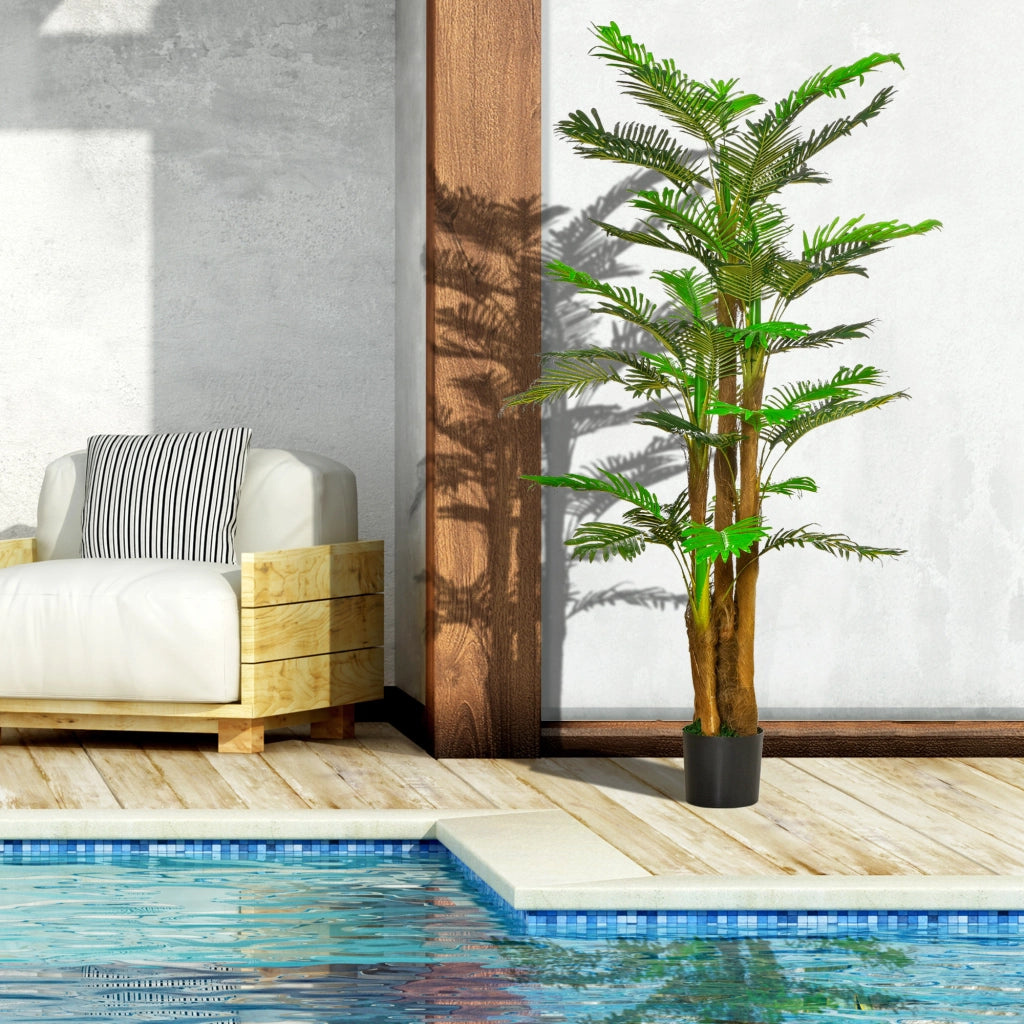 Albero Artificiale Palmier ¨C Zephmum ¨C H185cm Grigio Verde Realistico