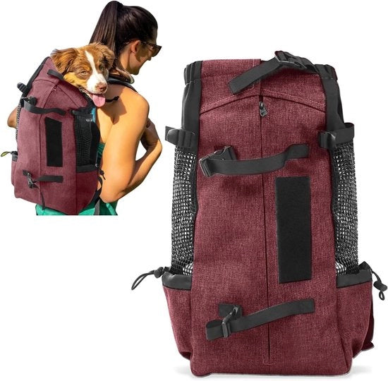 Zaino per cani - Tas per cani - Zaino per portare il cane - Rosso