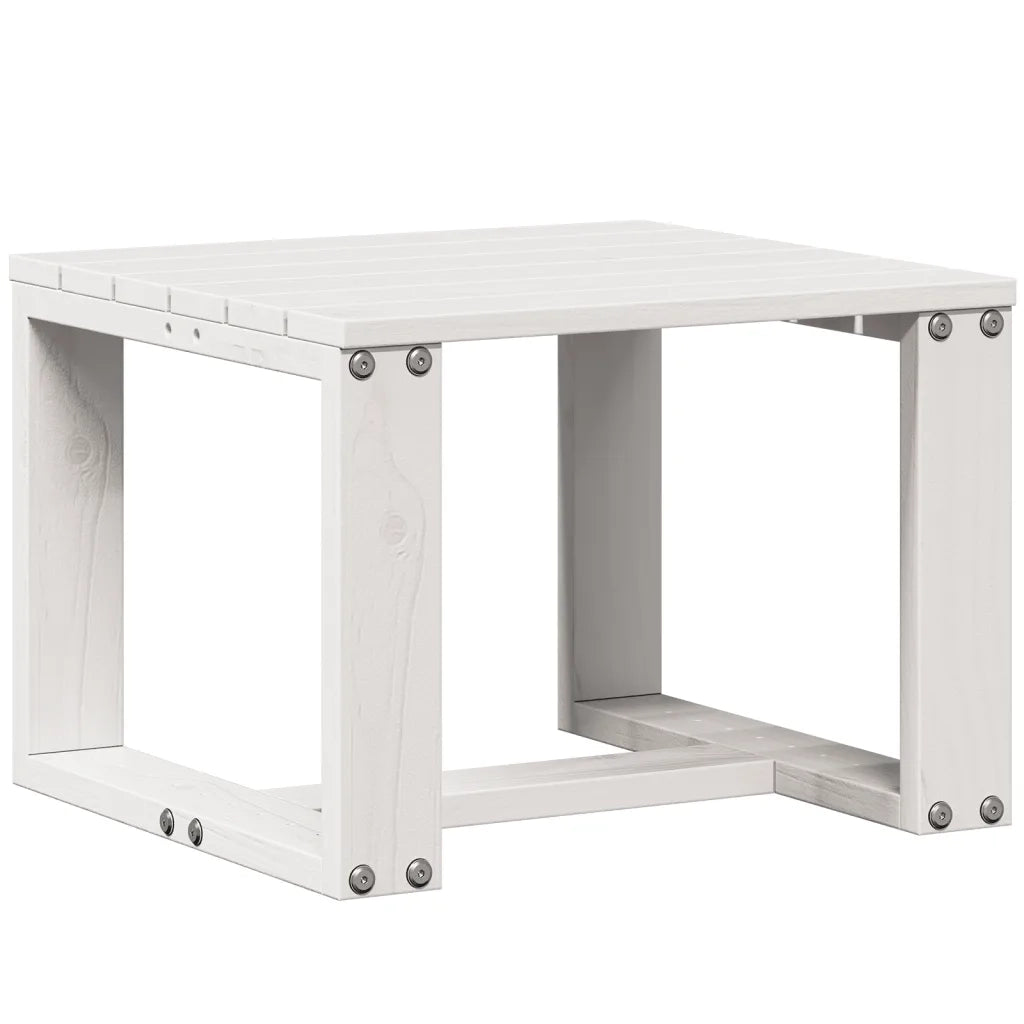Set Salotto da Giardino 3 pz | Set di Mobili da Esterno Bianco in Legno Massello di Pino