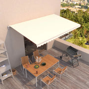 Tenda da Sole Retrattile Manuale 500x300 cm Crema cod mxl 62201