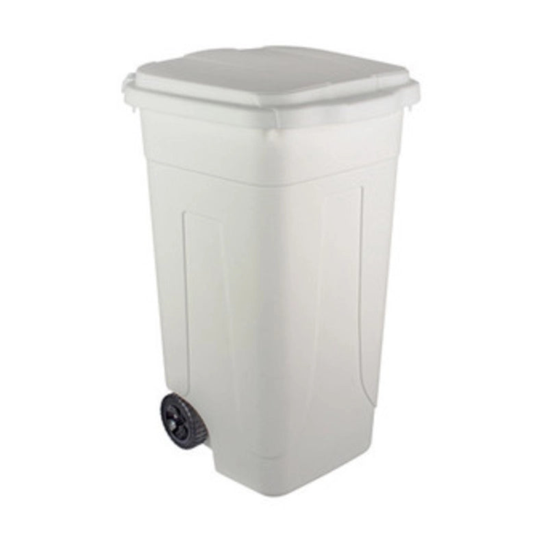 PATTUMIERA  80 L C/RUOTE BIANCO