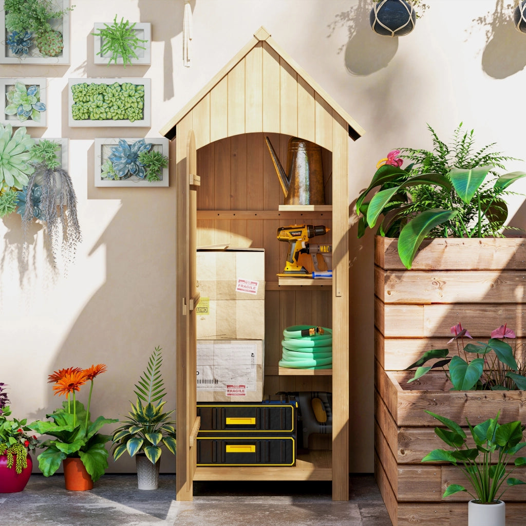 Casetta da Giardino in Legno ¨C Zephmum ¨C Antracite 77.5x54.2x179.5cm