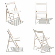 SEDIA PIEGHEVOLE in legno LIBERTY BIANCA 4 pezzi