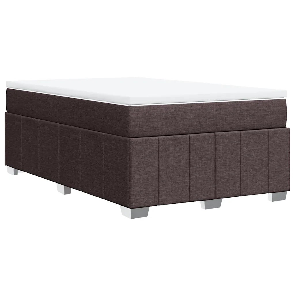 vidaXL Giroletto a Molle con Materasso Marrone Scuro 120x190cm Tessuto