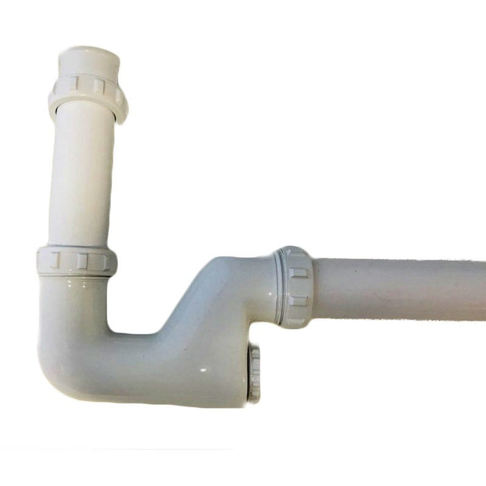 Sifone lavabo bidet per lavabo a K da 1 pollice, bianco completo