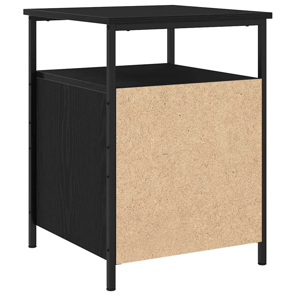 Armadio da Notte con cassetto Rovere Nero 34 x 35,5 x 50 cm 862921