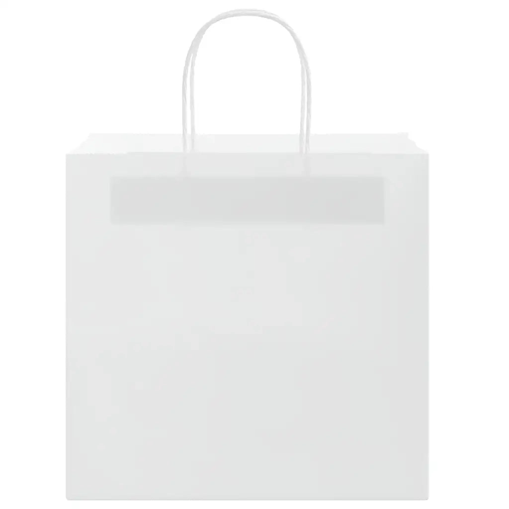 vidaXL Sacchetti di Carta 250 pz con Manici Bianchi 26x17x25 cm