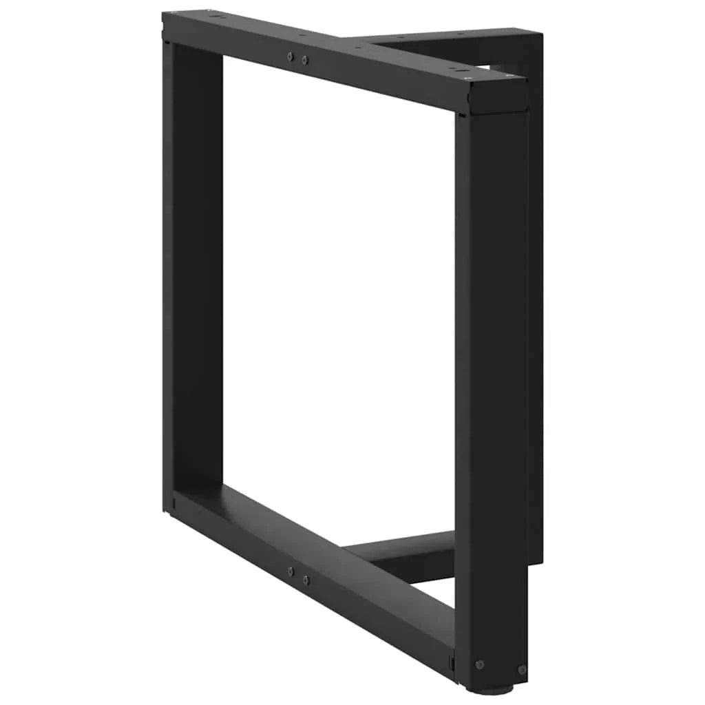 Set di 2 gambe per tavolo da pranzo a forma di T 90 x 35 x 73 cm con piedini regolabili design moderno acciaio nero 02_0057330