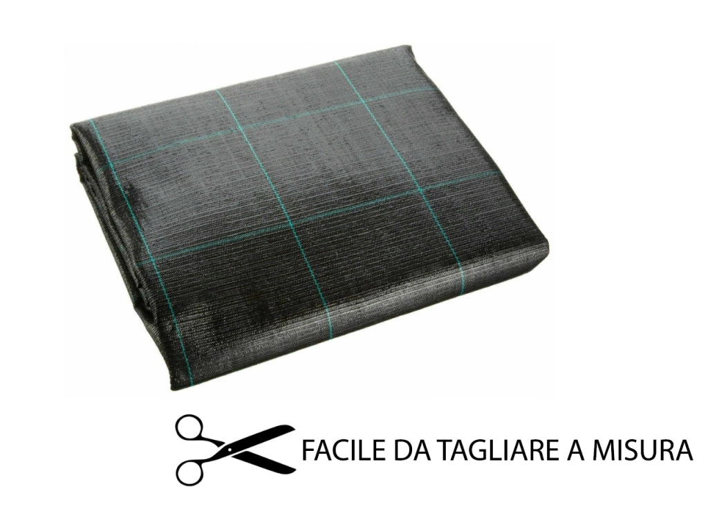 Telo Pacciamatura Drenante Verde Per Giardino, Serra, Orto Anti Erbacce - 100x1.57 - Telo