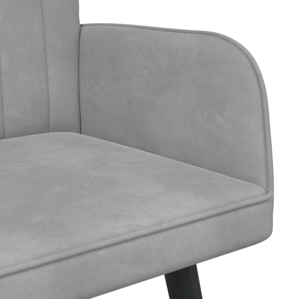 Sofa a Due Posti Grigio chiaro 115 x 61 x 87 cm Velluto