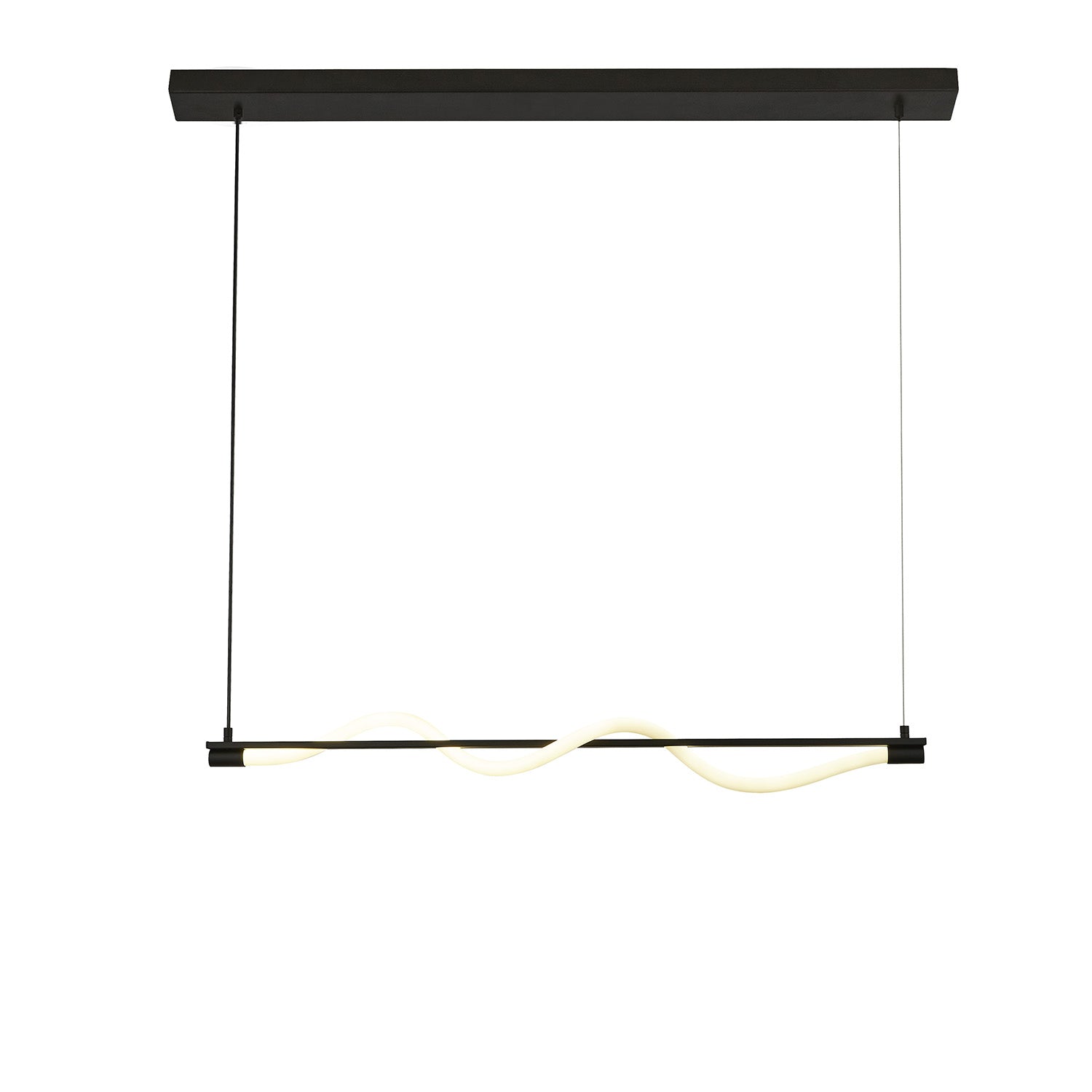 Lampadario Moderno Serpente Acciaio Bianco Policarbonato Nero Led 15W 2700K
