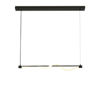Lampadario Moderno Serpente Acciaio Bianco Policarbonato Nero Led 15W 2700K
